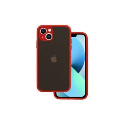 Viedtālruņa aizmugurējais vāciņš Apple iPhone 7 / 8 / SE 20 / SE 22 Color Button Bumper Red, Transparent
