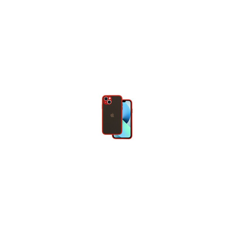 Viedtālruņa aizmugurējais vāciņš Apple iPhone 7 / 8 / SE 20 / SE 22 Color Button Bumper Red, Transparent