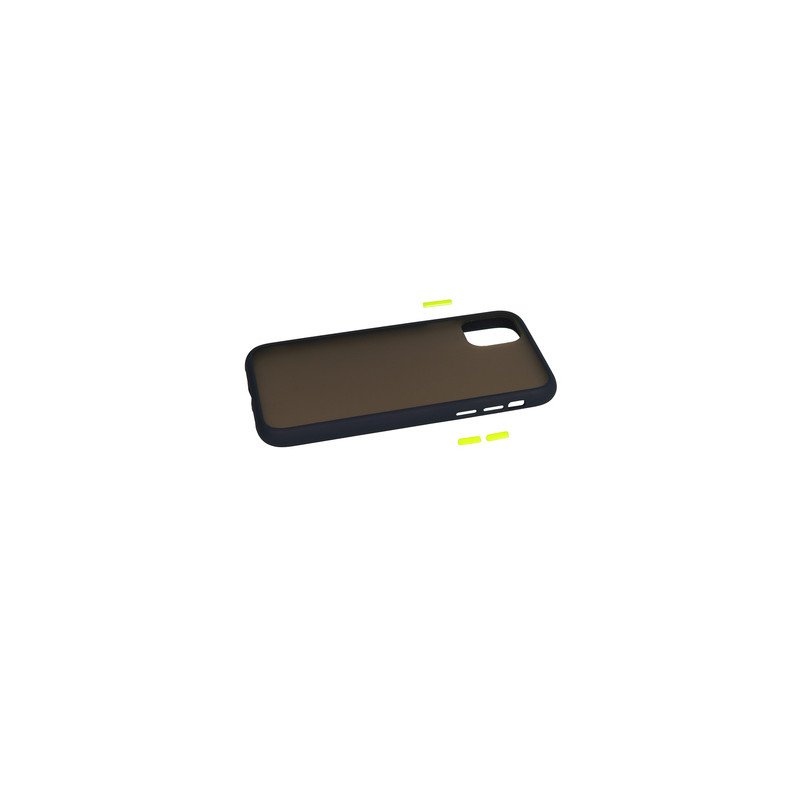 Viedtālruņa aizmugurējais vāciņš Apple iPhone 7 / 8 / SE 20 / SE 22 Color Button Bumper Dark Blue, Transparent