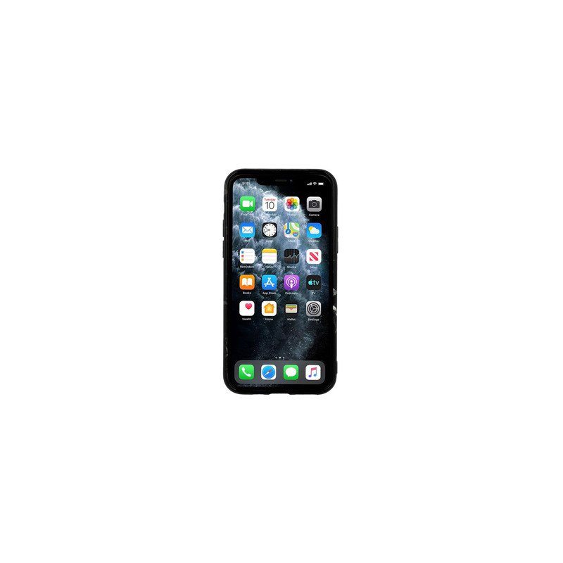 Viedtālruņa aizmugurējais vāciņš Huawei P40 Lite Marble Silicone Design 6 Black, With Design