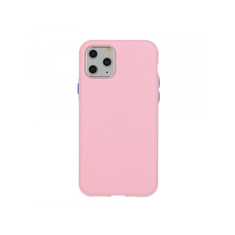 Viedtālruņa aizmugurējais vāciņš Apple iPhone 12 Mini Solid Silicone Light Pink