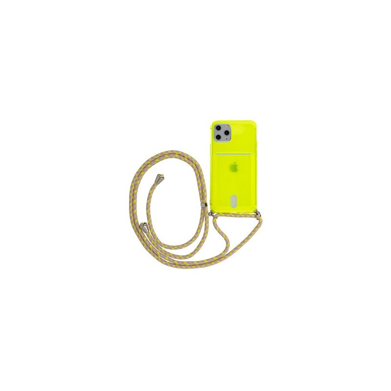 Viedtālruņa aizmugurējais vāciņš Apple iPhone 12 Pro Max Strap Fluo Yellow