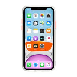 Viedtālruņa aizmugurējais vāciņš Xiaomi Redmi 9A / 9AT / 9i Color Button Bumper Transparent, White