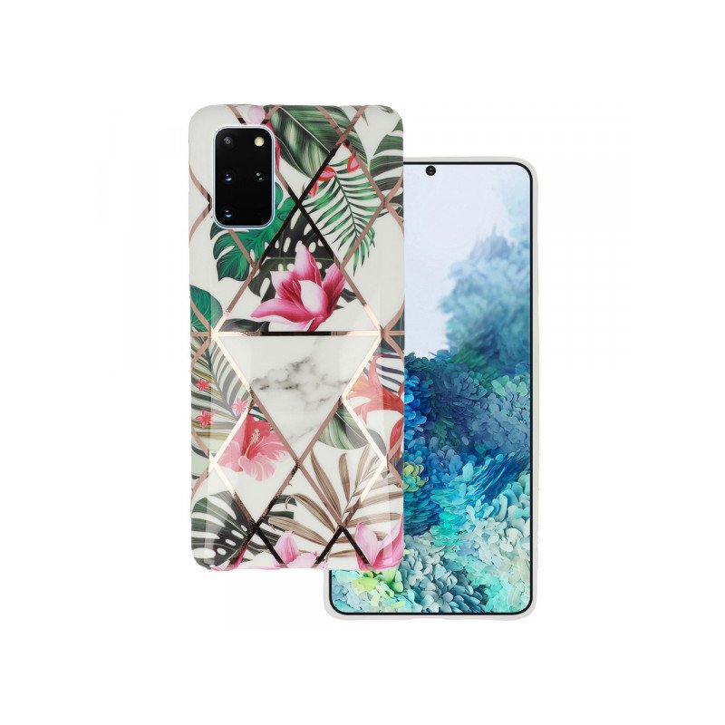 Viedtālruņa aizmugurējais vāciņš Samsung Galaxy S20 Plus Cosmo Marble Design 5 Mixed, With Design