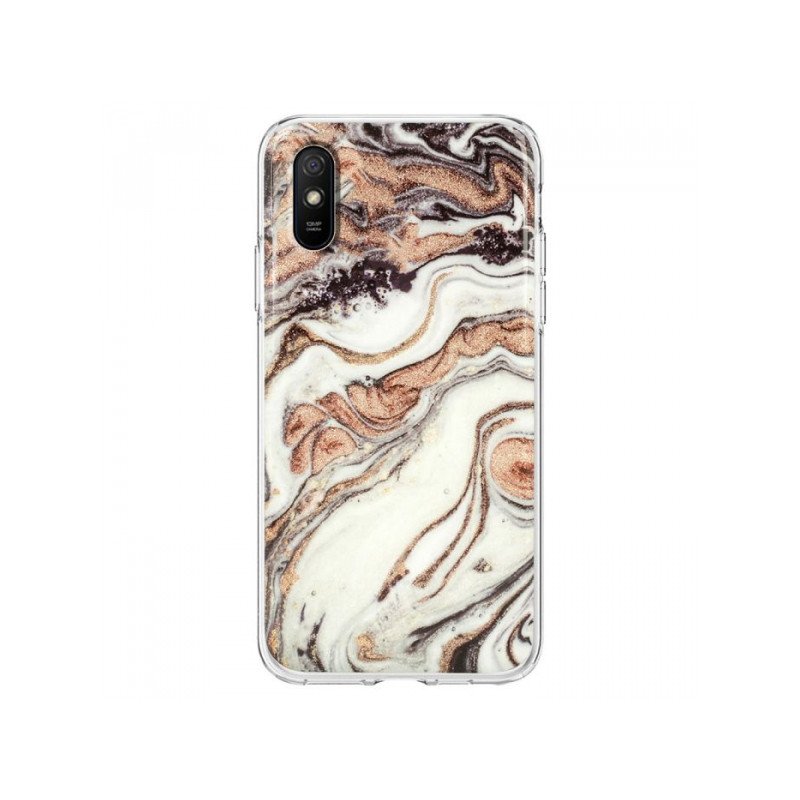 Viedtālruņa aizmugurējais vāciņš Xiaomi Redmi 9A / 9AT / 9i Marble Glitter Design 1 Mixed, With Design