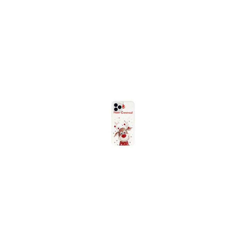 Viedtālruņa aizmugurējais vāciņš Apple iPhone XR Christmas Design 2 White, With Design