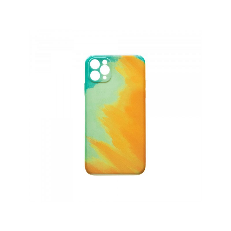Viedtālruņa aizmugurējais vāciņš Apple iPhone 11 Pro Max Ink Design 6 Green, Orange, With Design