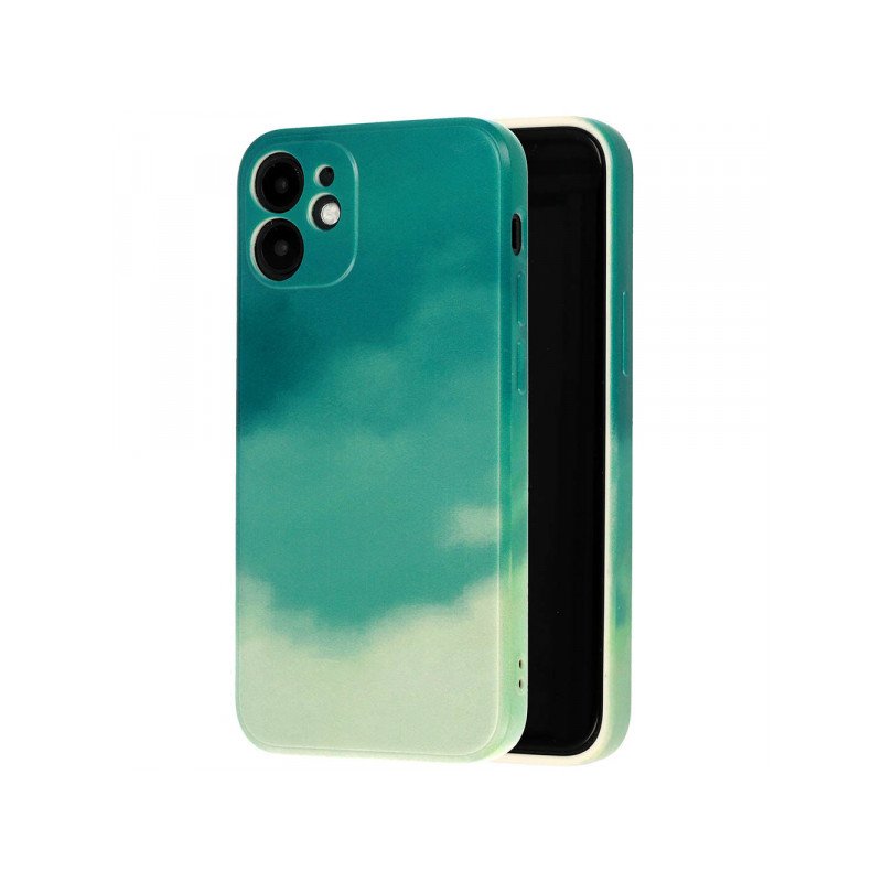 Viedtālruņa aizmugurējais vāciņš Apple iPhone 12 Pro Max Ink Design 5 Green, With Design