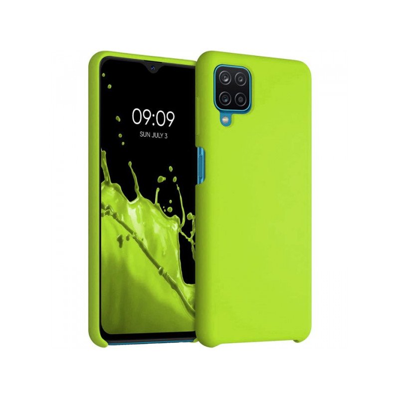 Viedtālruņa aizmugurējais vāciņš Samsung Galaxy A12 Silicone Lite Light Green