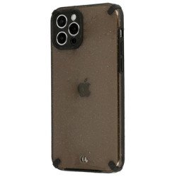 Viedtālruņa aizmugurējais vāciņš Apple iPhone 6/6S Armor Glitter Black, Transparent