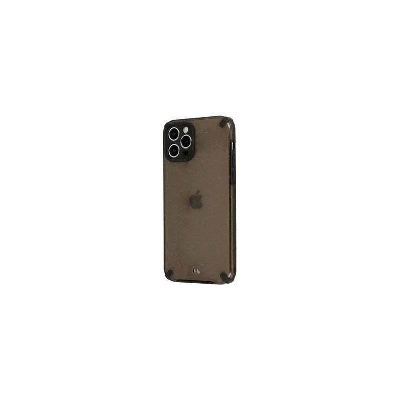 Viedtālruņa aizmugurējais vāciņš Apple iPhone 6/6S Armor Glitter Black, Transparent