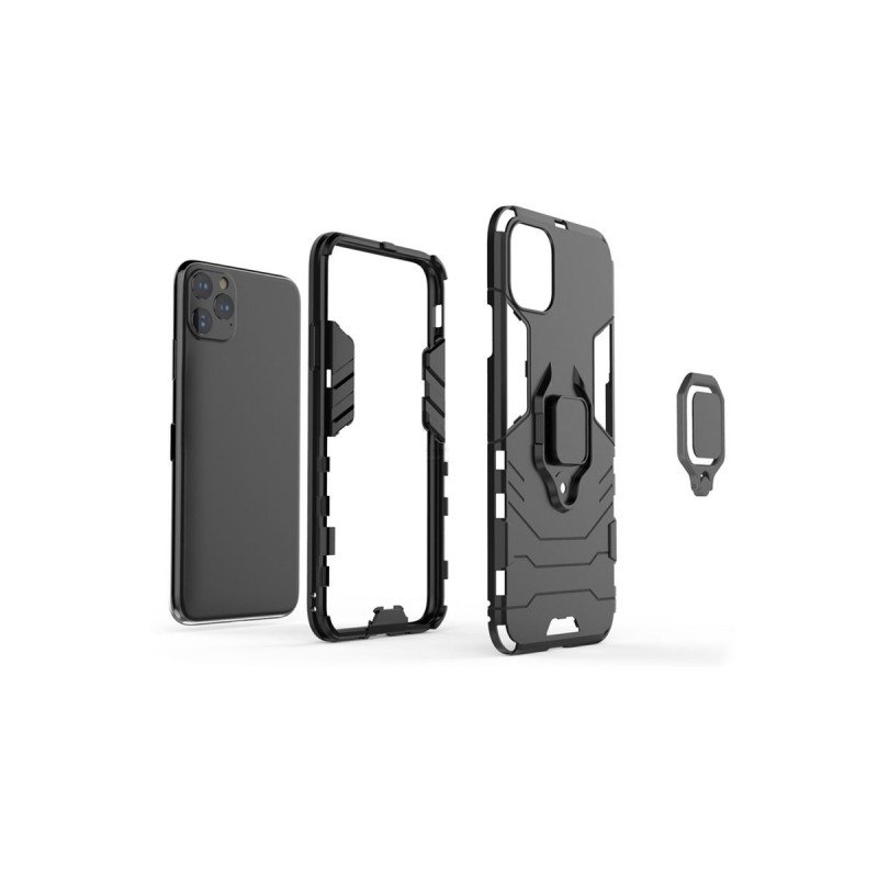Viedtālruņa aizmugurējais vāciņš Samsung Galaxy A22 5G Ring Armor Black