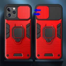 Viedtālruņa aizmugurējais vāciņš Apple iPhone XR Ring Lens Red