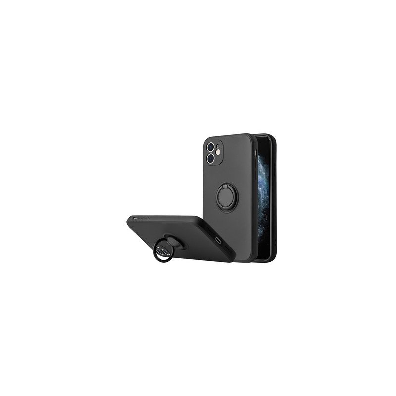 Viedtālruņa aizmugurējais vāciņš Apple iPhone 11 Silicone Ring Black