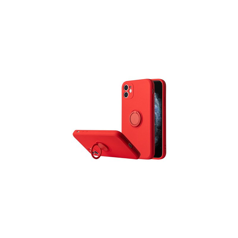Viedtālruņa aizmugurējais vāciņš Apple iPhone 11 Silicone Ring Red
