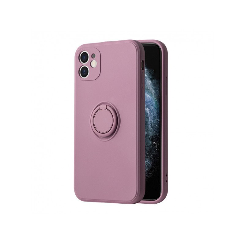 Viedtālruņa aizmugurējais vāciņš Apple iPhone 11 Pro Silicone Ring Purple