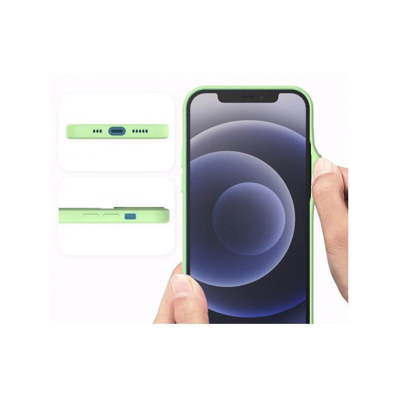 Viedtālruņa aizmugurējais vāciņš Apple iPhone 13 Pro MagSilicone Green
