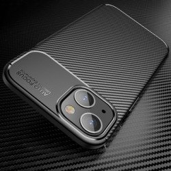 Viedtālruņa aizmugurējais vāciņš Samsung Galaxy A22 Carbon Elite Black