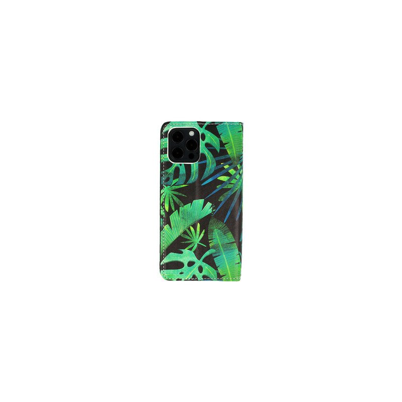 Viedtālruņa atveramais maciņš Samsung Galaxy S22 Smart Book Flower Black, Green, With Design