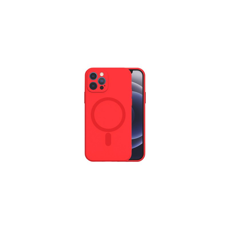 Viedtālruņa aizmugurējais vāciņš Apple iPhone 11 MagSilicone Red