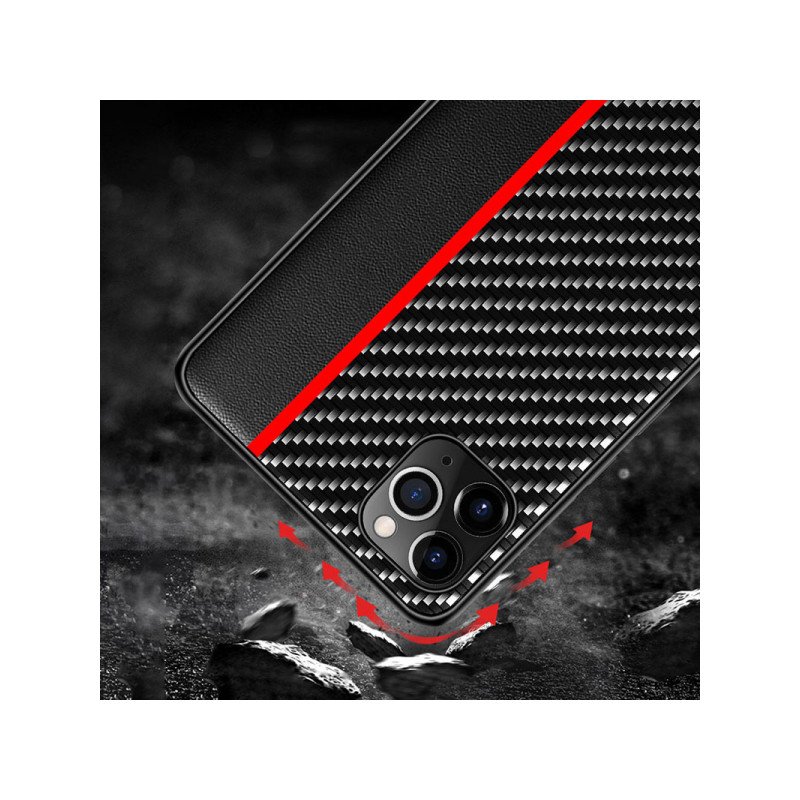 Viedtālruņa aizmugurējais vāciņš Xiaomi Redmi 9C Protect Carbon Black, Red