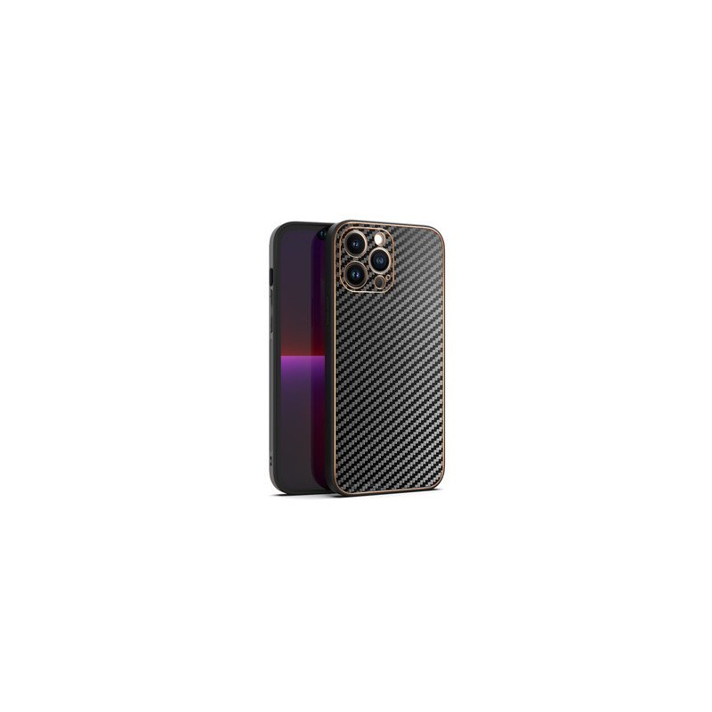 Viedtālruņa aizmugurējais vāciņš Xiaomi Redmi Note 11T 5G Leather Carbon Black