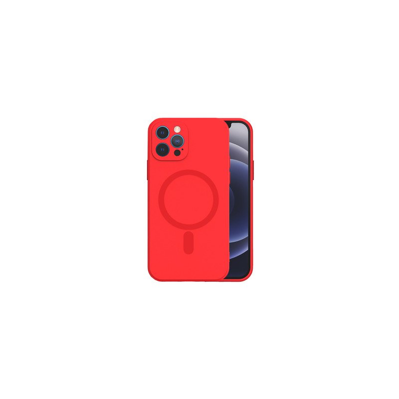 Viedtālruņa aizmugurējais vāciņš Apple iPhone 13 MagSilicone Red