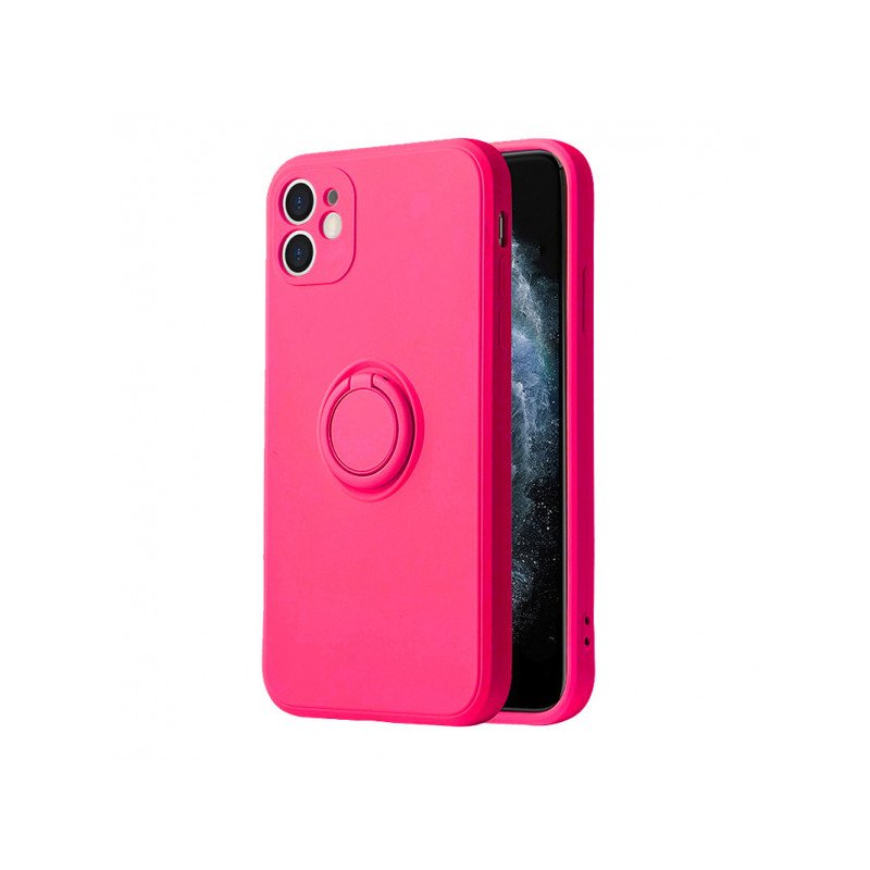 Viedtālruņa aizmugurējais vāciņš Apple iPhone 7 / 8 / SE 20 / SE 22 Silicone Ring Pink