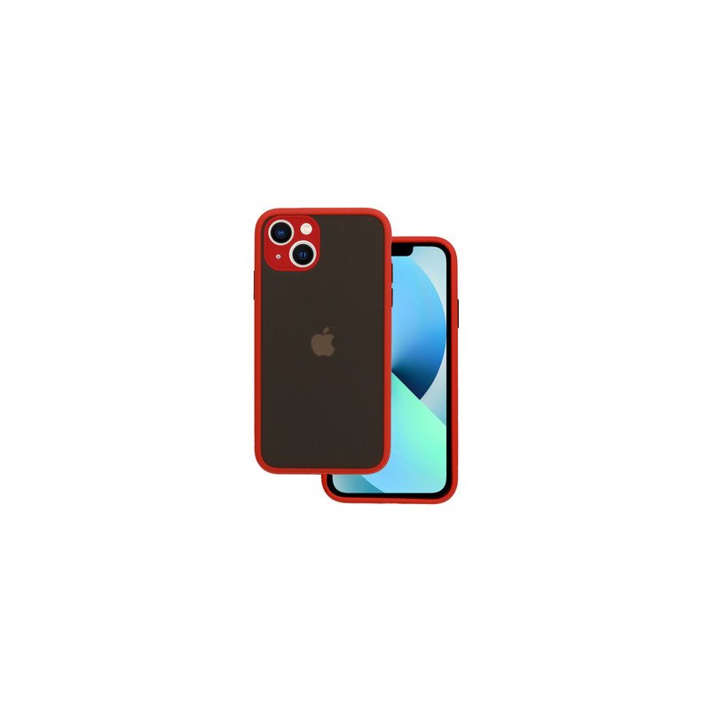 Viedtālruņa aizmugurējais vāciņš Xiaomi Redmi 10C Color Button Bumper Red, Transparent