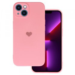 Viedtālruņa aizmugurējais vāciņš Apple iPhone 14 Pro Max Silicone Heart Pink