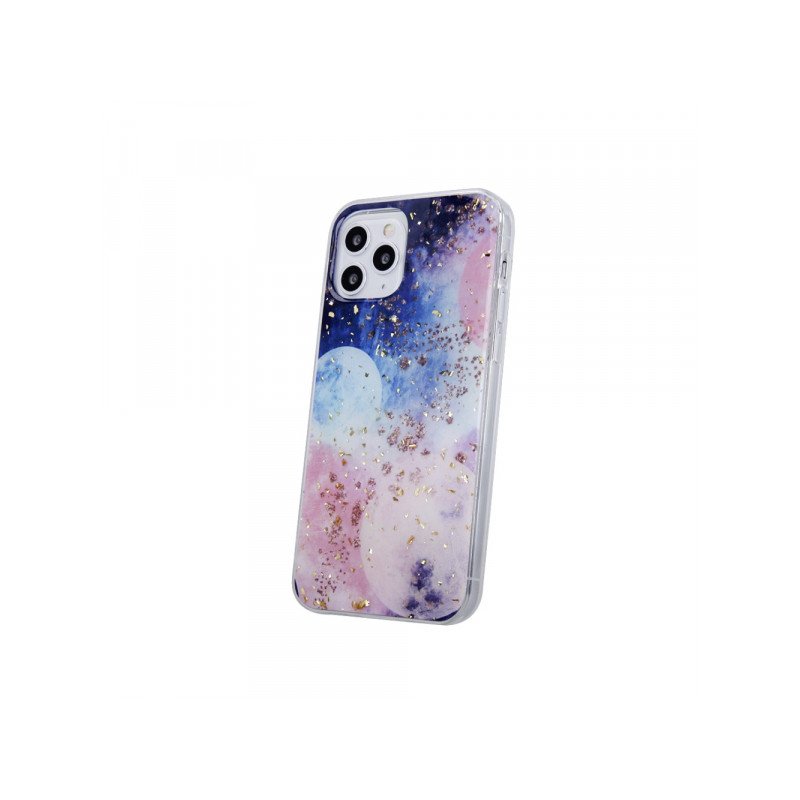 Viedtālruņa aizmugurējais vāciņš Apple iPhone 14 Gold Glam Galactic Mixed, With Design