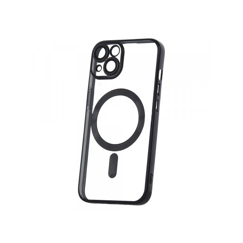 Viedtālruņa aizmugurējais vāciņš Apple iPhone 14 Plus Color Chrome Magsafe Black, Transparent