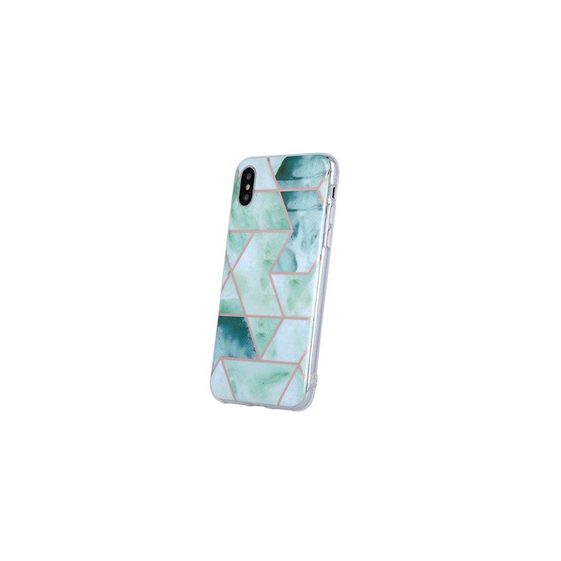Viedtālruņa aizmugurējais vāciņš Apple iPhone 12 Mini Geometric Marmur Green, With Design