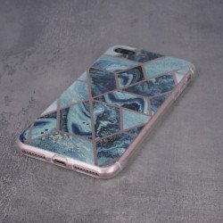 Viedtālruņa aizmugurējais vāciņš Samsung Galaxy A30S / A50 / A50S Geometric Marmur Dark Blue, With Design