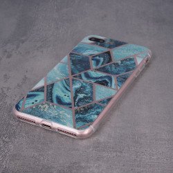 Viedtālruņa aizmugurējais vāciņš Samsung Galaxy A32 5G Geometric Marmur Dark Blue, With Design