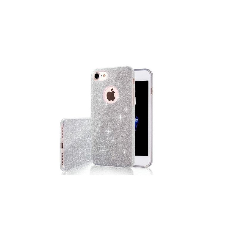 Viedtālruņa aizmugurējais vāciņš Xiaomi Redmi 9A / 9AT / 9i Glitter 3 in 1 Silver