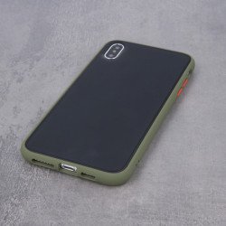Viedtālruņa aizmugurējais vāciņš Samsung Galaxy A12 Colored Buttons Green, Transparent