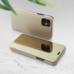 Viedtālruņa atveramais maciņš Samsung Galaxy S22 Ultra Smart Clear View Gold