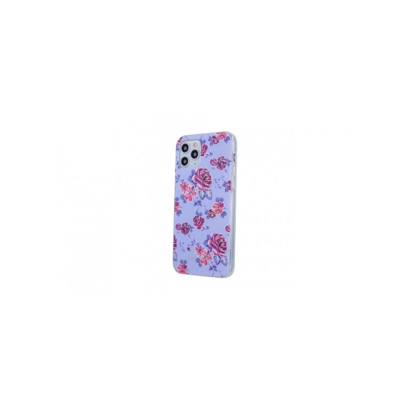 Viedtālruņa aizmugurējais vāciņš Samsung Galaxy S21 FE Ultra Trendy Flowers 2 Light Violet, With Design
