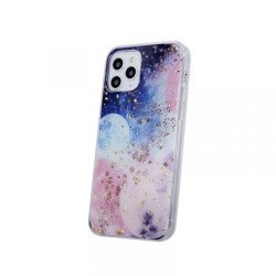 Viedtālruņa aizmugurējais vāciņš Samsung Galaxy S22 Ultra Gold Glam Galactic Mixed, With Design