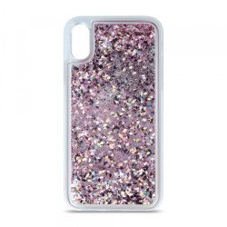 Viedtālruņa aizmugurējais vāciņš Xiaomi 11T / 11T Pro Liquid Sparkle Transparent, Purple
