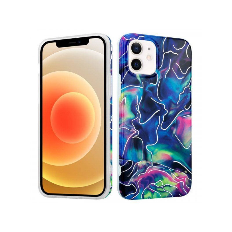 Viedtālruņa aizmugurējais vāciņš Samsung Galaxy A53 5G Marble Blue, With Design
