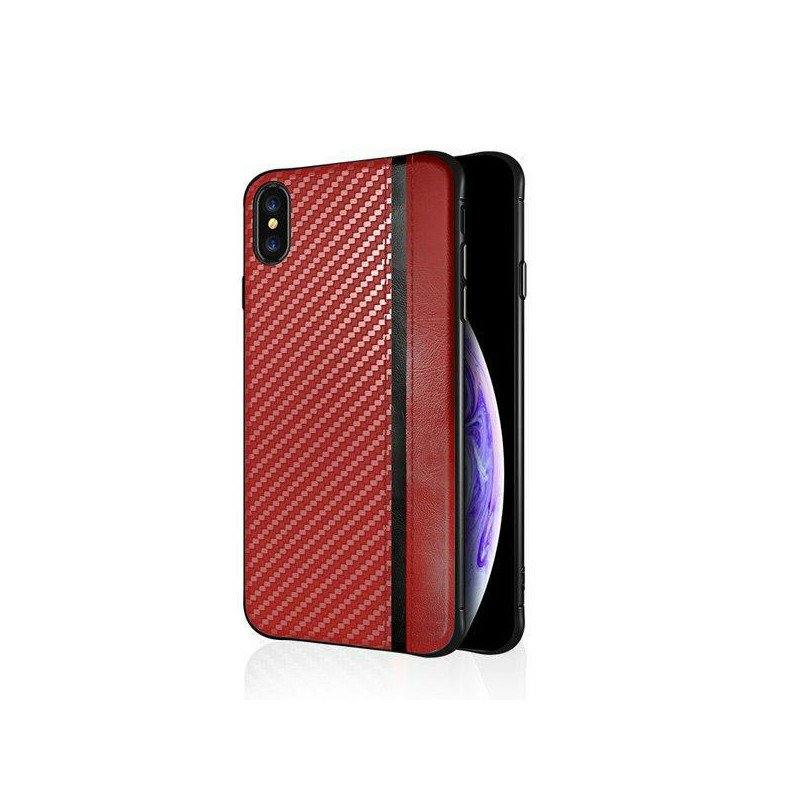Viedtālruņa aizmugurējais vāciņš Apple iPhone 11 Pro Max Mulsae Carbon Red, With Design