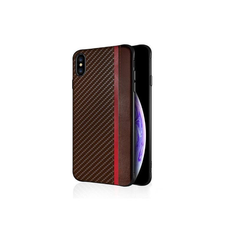 Viedtālruņa aizmugurējais vāciņš Xiaomi Redmi Note 8 Pro Mulsae Carbon Brown, With Design