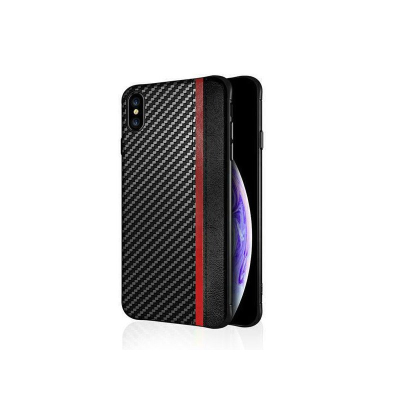 Viedtālruņa aizmugurējais vāciņš Samsung Galaxy A30S / A50 / A50S Mulsae Carbon Black, With Design