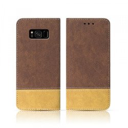 Viedtālruņa atveramais maciņš Xiaomi Mi Note 10/10 Pro Suede Brown