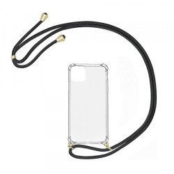 Viedtālruņa aizmugurējais vāciņš Samsung Galaxy A51 5G Rope Black, Transparent