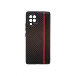Viedtālruņa aizmugurējais vāciņš Samsung Galaxy A42 5G Mulsae Carbon Black, With Design