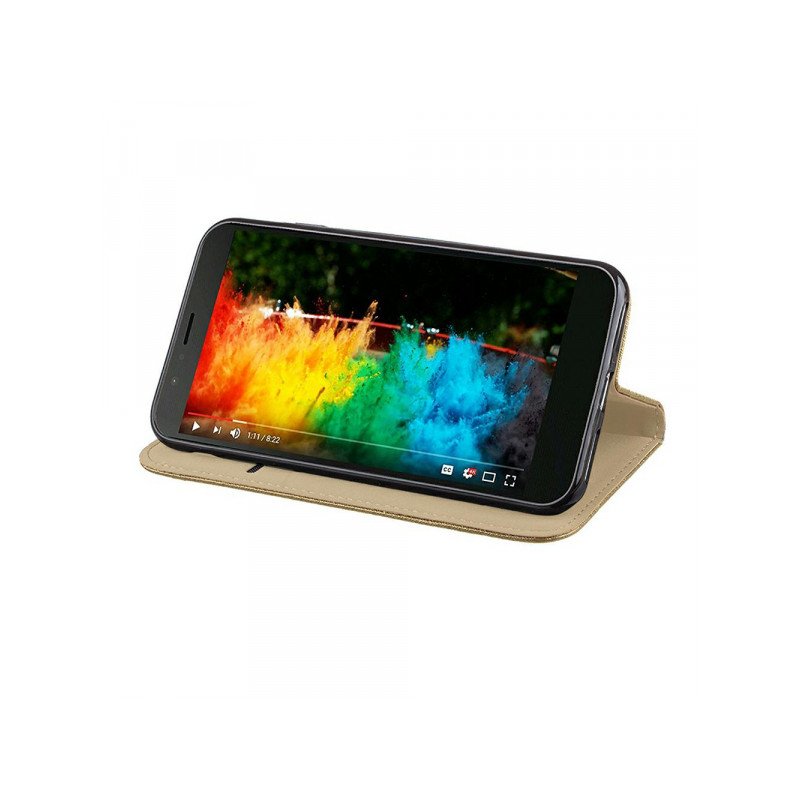Viedtālruņa atveramais maciņš Samsung Galaxy S21 Smart Magnet Gold