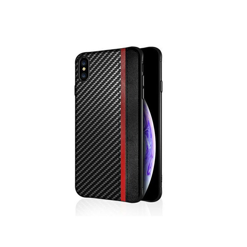 Viedtālruņa aizmugurējais vāciņš Samsung Galaxy S21 Plus Mulsae Carbon Black, With Design